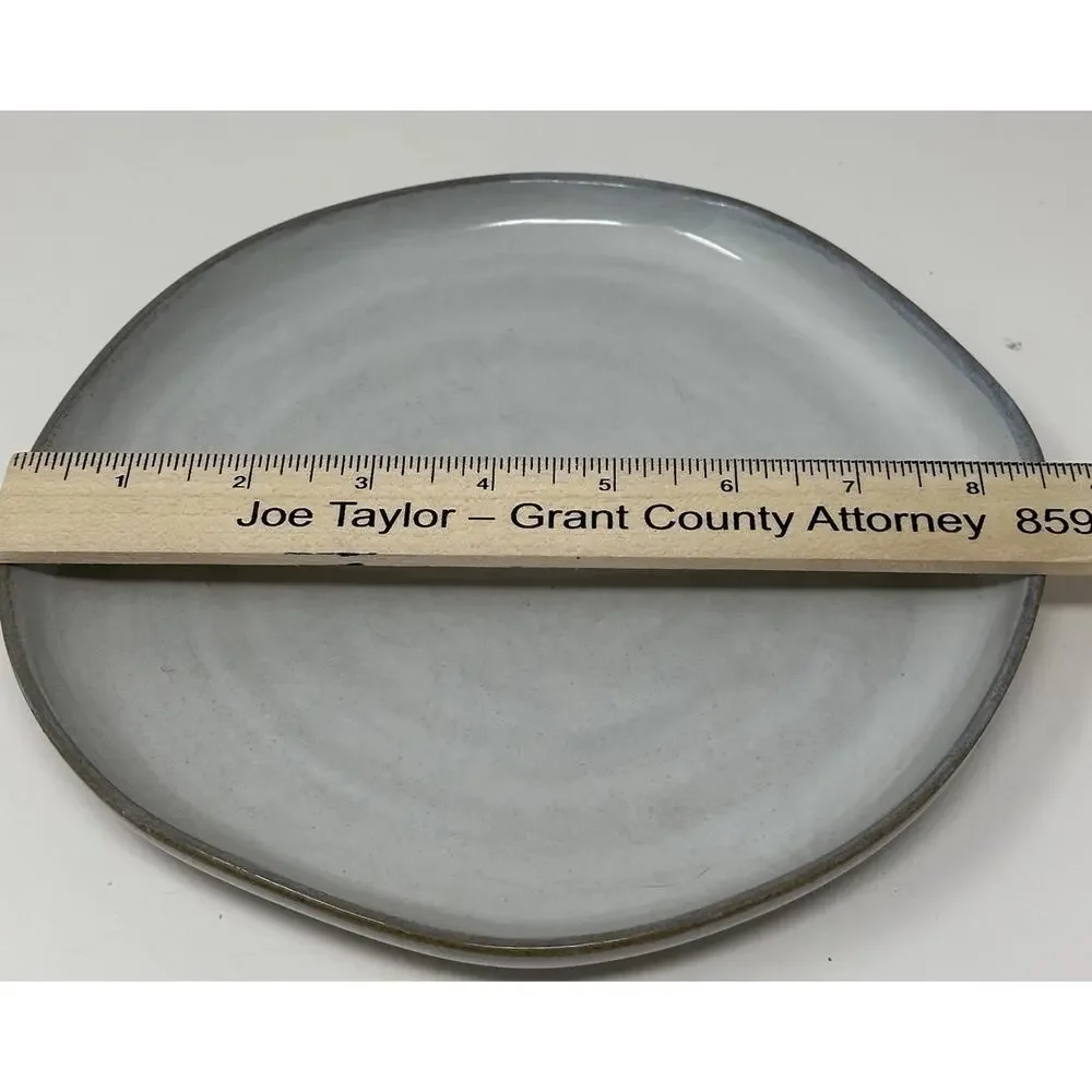 Hearth & Hand with Magnolia Light Grey Stoneware Luncheon Salad Plate 8.5”
